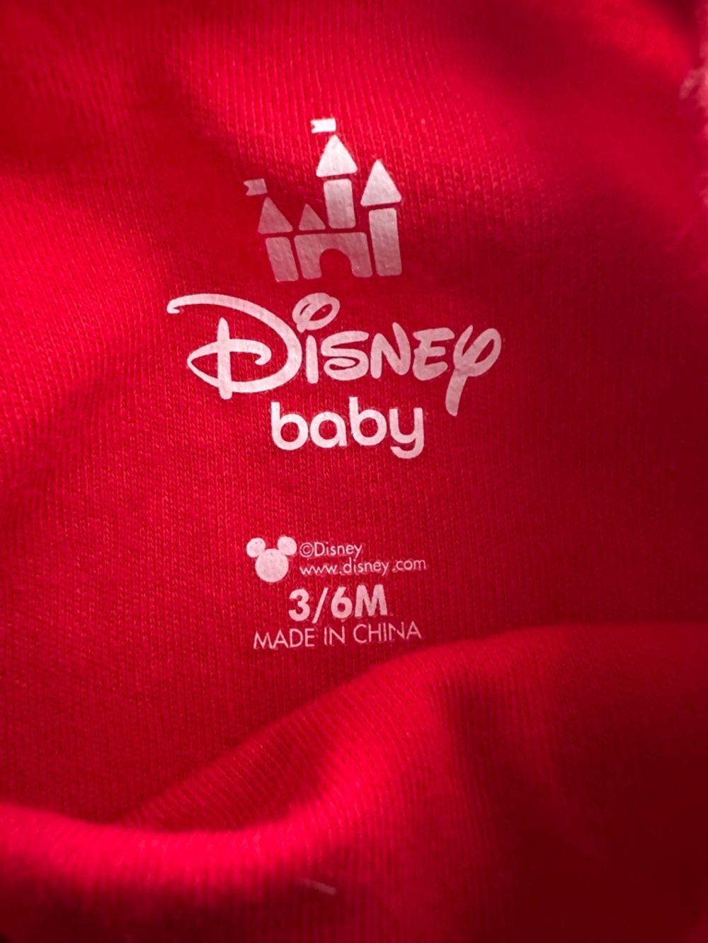 Disney Minnie Mouse Baby Bodysuit Red Polka Dot Graphic 3–6M ❤️ - Picture 4 of 4